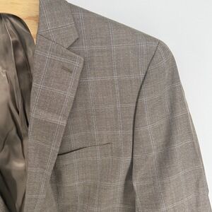 Lauren Ralph Lauren Men`s Silk Wool Plaid Sport Coat Blazer Jacket 48L